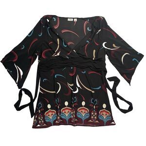 Cato Y2K Whimsigoth Fairy Dress XL  V-Neck Flutter Sleeve Tie Back Midi Dress